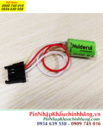 Huiderui CR14250 (Zắc Mitsu), Pin nuôi nguồn PLC Huiderui CR14250 lithium 3v 1/2AA 800mAh chính hãng